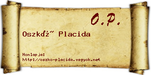 Oszkó Placida névjegykártya